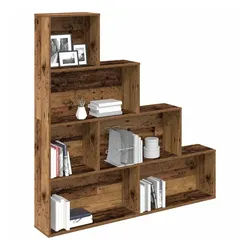 vidaXL Bücherregal NA Bücherregal Altholz-Optik 157x24x160 cm Spanplatte braun