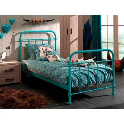 Vipack Kinder-/Juniorbett , Türkis , Metall , 90x200 cm , Babymöbel & Kindermöbel, Kinderzimmer & Jugendzimmer, Kinderbetten, Kinderbetten & Jugendbetten