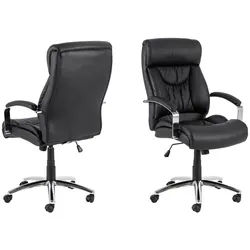 Mid.you Chefsessel , Schwarz , Metall, Textil , 64.5x120x83 cm , Sitzfläche 360° drehbar , Büromöbel, Bürostühle, Chefsessel