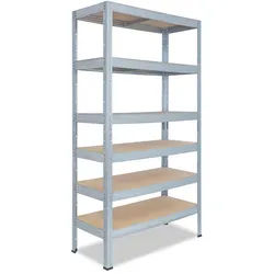 shelfplaza PRO 230x120x50 cm Schwerlastregal in verzinkt mit 6 Böden und 166 kg Traglast pro Boden