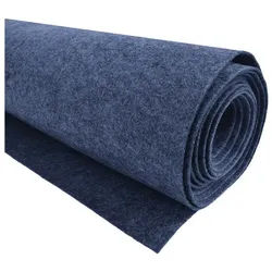 maDDma Stoff Bastelfilz waschbar Meterware Filz ab 1m x 90cm x 3mm Dekofilz, blau meliert blau