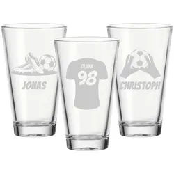 Trinkglas CIAO 300 ml Fußball 3er Set