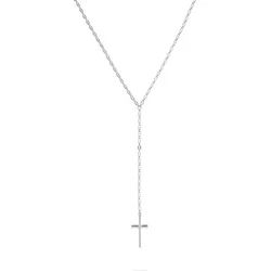 CHRIST Silberkette CHRIST Damen-Kette 925er Silber, recycelt Kreuz silberfarben