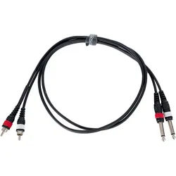 Pronomic J4RC-1.5 Audiokabel Stereo 6,3 mm Klinke/Cinch 1,5 m