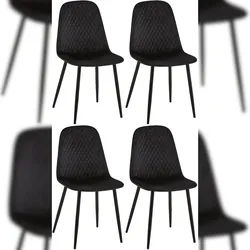 CLP 4er Set Stühle Giverny schwarz/Samt