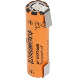 Lithium Werks APR18650M1B 1200mAh 3,7V - 3,7V LiFePo4 Akku mit Lötfahne U-Form