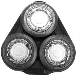 Trade-Shop Ersatzscherkopf passend für Philips S5095 S5100 S5110 S5115 S5130 S5140 S5170 S5205, Scherkopfeinheit komplett mit Rückteil und Welle + Schutzkappe schwarz