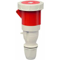 Walther Electric 368 Wasserdichte Kupplung, 63A, 5P, 6h mit außenliegender Kabelverschraubung