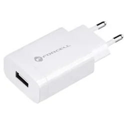 Forcell Handy-Halterung FORCELL USB Ladegerät 2A QC 3.0 Schnellladegerät Netzteil, (1-tlg) weiß