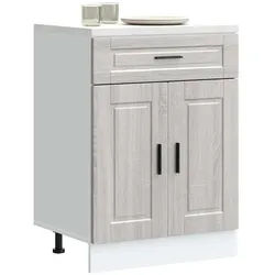 vidaXL Unterschrank 60 x 46 x 815 cm Küchenunterschrank Porto Grau Sonoma Spanplatte grau