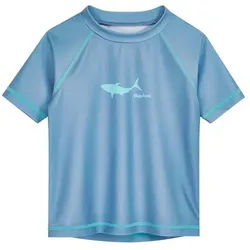 Playshoes Badeshorts UV-Schutz Bade-Shirt 1-2-Arm Hai blau 86/92 - ca. 18-24 Monate