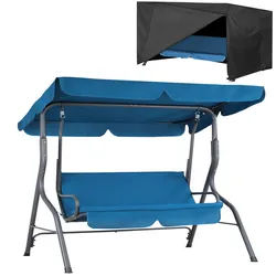 Hollywoodschaukel Atlantik Blau + Abdeckplane