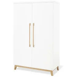 Pinolino Babykleiderschrank , Weiß , Holz , Esche,Esche , 4 Fächer , 116x193x58 cm , in verschiedenen Größen erhältlich , Baby & Kindermöbel, Babyzimmer, Babyzimmer-serien
