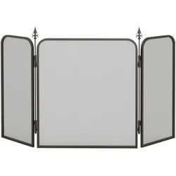 Homcom Kaminschutzgitter , Schwarz , Metall , 1.3x56x96 cm , Elektrogeräte, Heizgeräte, Elektrokamine