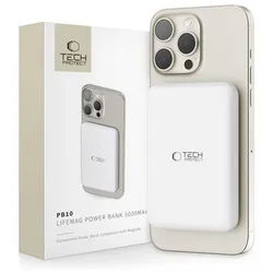 TECH PROTECT Tech Protect LifeMag PB10 Powerbank mit MagSafe 5000 mAh 15 Powerbank weiß