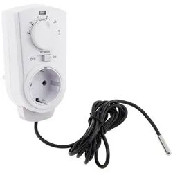 ChiliTec Steckdosen-Thermostat "ST-50" ana EXT 5-30°C, 230V, 2m Kabel + Außenfühler