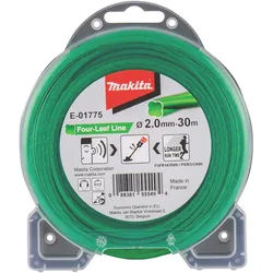 Makita Mähfaden Four Leaf grün - 2 mm - E-01775 - 30m - für Rasentrimmer