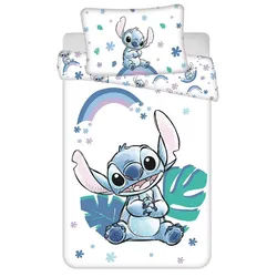 Disney Kinderbettwäsche Disney Lilo und Stitch Kinderbettwäsche 100x135 + 40x60 cm Baumwolle, Renforcé, 2 teilig bunt