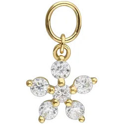 18 Karat Gold Anhänger für Clicker MOISSANIT-BLUME