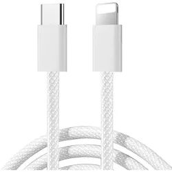 S-A45 Ben Series 30W Cable (USB-C - Lightning) Braided 1m - White