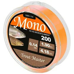 SPRO Angelschnur, 200 m Länge, Spro Trout Master Hi-Vis Mono Orange 0.18mm 3.5kg 200m Forellenschnur