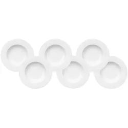 Suppenteller VILLEROY & BOCH "Suppenteller Royal ø 24.0 cm 6er Set weiß", weiß, Speiseteller