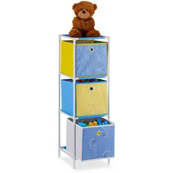 Relaxdays Kinderregal Dino , Textil, Metall, Kunststoff , 27.5x89x30 cm , Babymöbel & Kindermöbel, Babyzimmer, Babyregale & Kinderregale