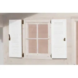 Weka Fensterladen 2-teilig Fenstergröße 69 x 79 cm, beidseitig, weiß