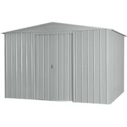 Globel Metallgerätehaus Gartenmanager Dream 65 - 86 - 88 -108 - 1010 295 x 237 cm (Dream G108) silber-metallic