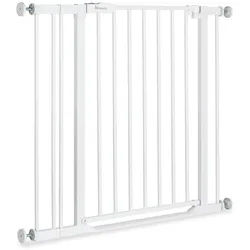 Hauck Treppenschutzgitter , Weiß , Metall, Kunststoff , 84 - 89x77 cm , Verlängerung inklusive, Verlängerung erhältlich , Babysicherheit, Treppenschutzgitter
