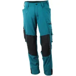 Mascot Hose mit Knietaschen, Stretchstoff Hose Größe 82C44, Dunkelpetroleum