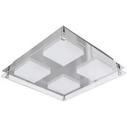 NÄVE LED-Wandleuchte »Edingburgh«, BxHxL: 24 x 7 x 24 cm, Metall/Kunststoff - silberfarben