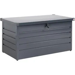 Gartenbox 385L Anthrazit wasserdicht abschließbar bis 100kg verzinkt
