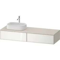 Duravit Zencha Konsolenwaschtischunterbau wandhängend Weiß & Taupe n/a & Supermatt 1600x550x281 mm - ZE4814L64830000