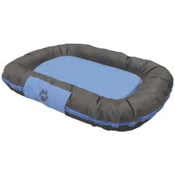 Nobby Tierbett Kissen oval "RENO", Wasser- und Schmutzabweisend blau 68 cm x 92 cm