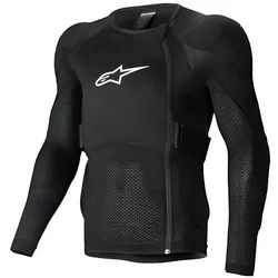 Alpinestars A-Impact Plasma Langarm Protektorenjacke, schwarz-weiss, Größe M für Männer