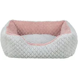 TRIXIE Hundebett Bett Kaline Mio - grau/altrosa - 65 × 50 cm grau|rosa 500 cm x 650 cm