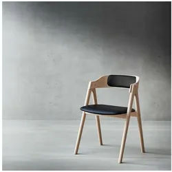 Hammel Furniture Stuhl Mette by Hammel (1 St), Massivholz, gepolsterte Sitz- & Rückenlehne, versch. Farbvarianten schwarz