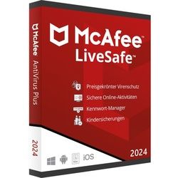 McAfee LiveSafe & VPN 2024 | Windows / Mac / Android & iOS | 5 Geräte | 2 Jahre