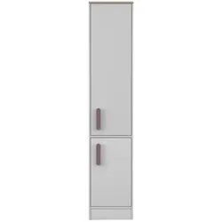 Deine Möbel 24 Regal Miki 01 Korpus Weiß | Griffe Violett , Weiß, Violett , Holzwerkstoff , 40x197x38 cm , Babymöbel & Kindermöbel, Babyzimmer, Babyregale & Kinderregale