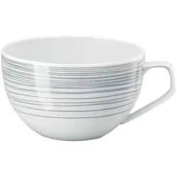 Rosenthal Tasse TAC Gropius Stripes 2.0 Kombi-Obertasse 0,3 l, Porzellan, Tassen grau