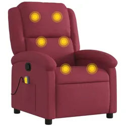 vidaXL Massagesessel, Relaxsessel Weinrot Stoff