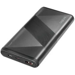 LogiLink PA0275 - 10000 mAh - Lithium - Quick Charge 3.0 - 3,7 V - 18 W - Schwarz