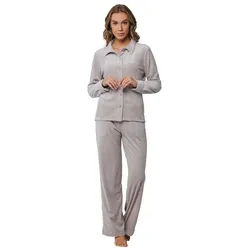 Pastunette Hausanzug Damen Nikki Homewearanzug kuschelig (2 tlg) kuschelige Qualität beige 50