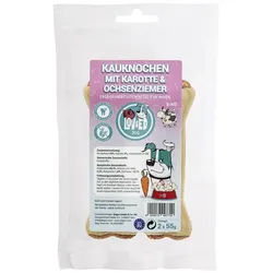 Lov&Ed Kauknochen mit Karotte & Ochsenziemer, 2x 55 g, Snack für: Hund