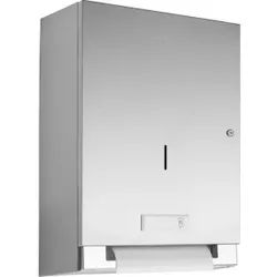 Wagner EWAR Elektrischer Papierrollenspender WP 1400, mit Fach für Reserverolle, zur Aufputzmontage, Netzbetrieb, Sensorgesteuert, Matt geschliffen