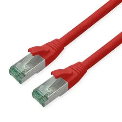 ROLINE RECYCLED MATERIAL ROLINE RM Patchkabel Cat.6A S/FTP (PiMF), rot, 5 m