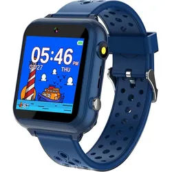 retysaz M1 Smartwatch (3,6 cm, sim karte), Kinder Smartwatch mit Spielen, Kamera, Musik, SOS und Telefonfunktion blau