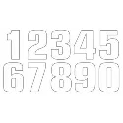 TECNOSEL Startnummer 6 20x13cm weißes 3er Set, weiss