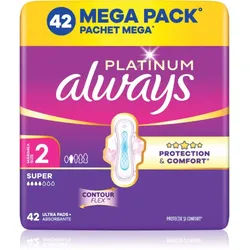 Always Platinum Super Size 2 Binden mit Flügeln 42 St.
